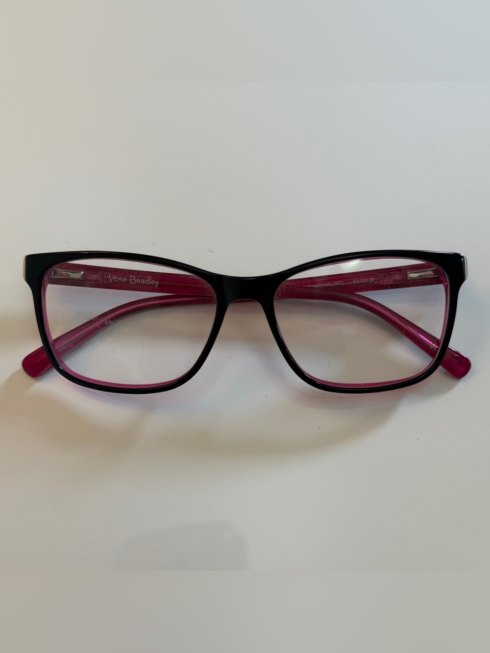 Vera Bradley Black Frame with Pink Interior Reading Glasses